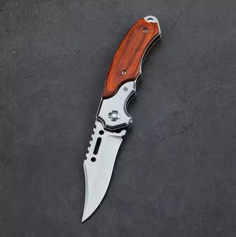 Zakmes met Wooden Handle Met LED lampje.