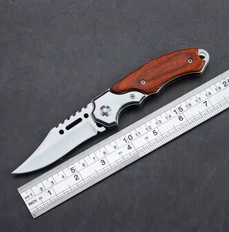 Zakmes met Wooden Handle Met LED lampje.