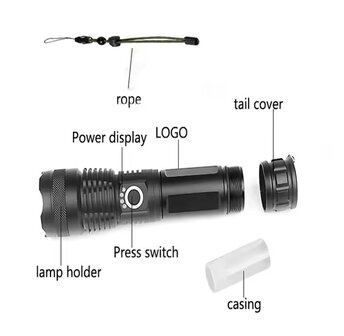 Zaklamp 15 watt led