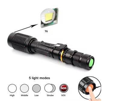 Zaklamp 10watt Led