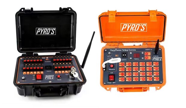 Vuurwerk afschietkist prof 1x Bedienings module 1x Ontavnger module 24 kanaals.